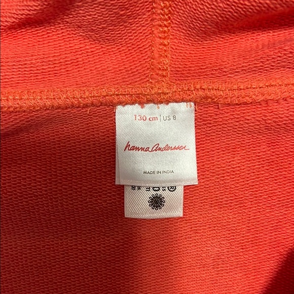 Hanna Andersson Vibrant Orange boys French terry zip up Hoodie - Picture 3 of 3